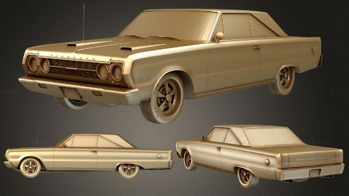 Автомобили и транспорт (Плимут gtx 1967, CARS_3041) 3D модель для ЧПУ станка